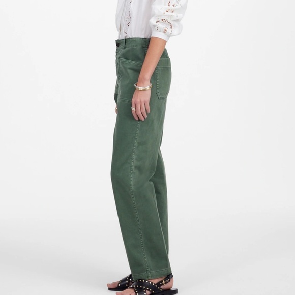Madewell The Taper-Leg Utility Pant in Garment-Dyed Twill green - Picture 3 of 7